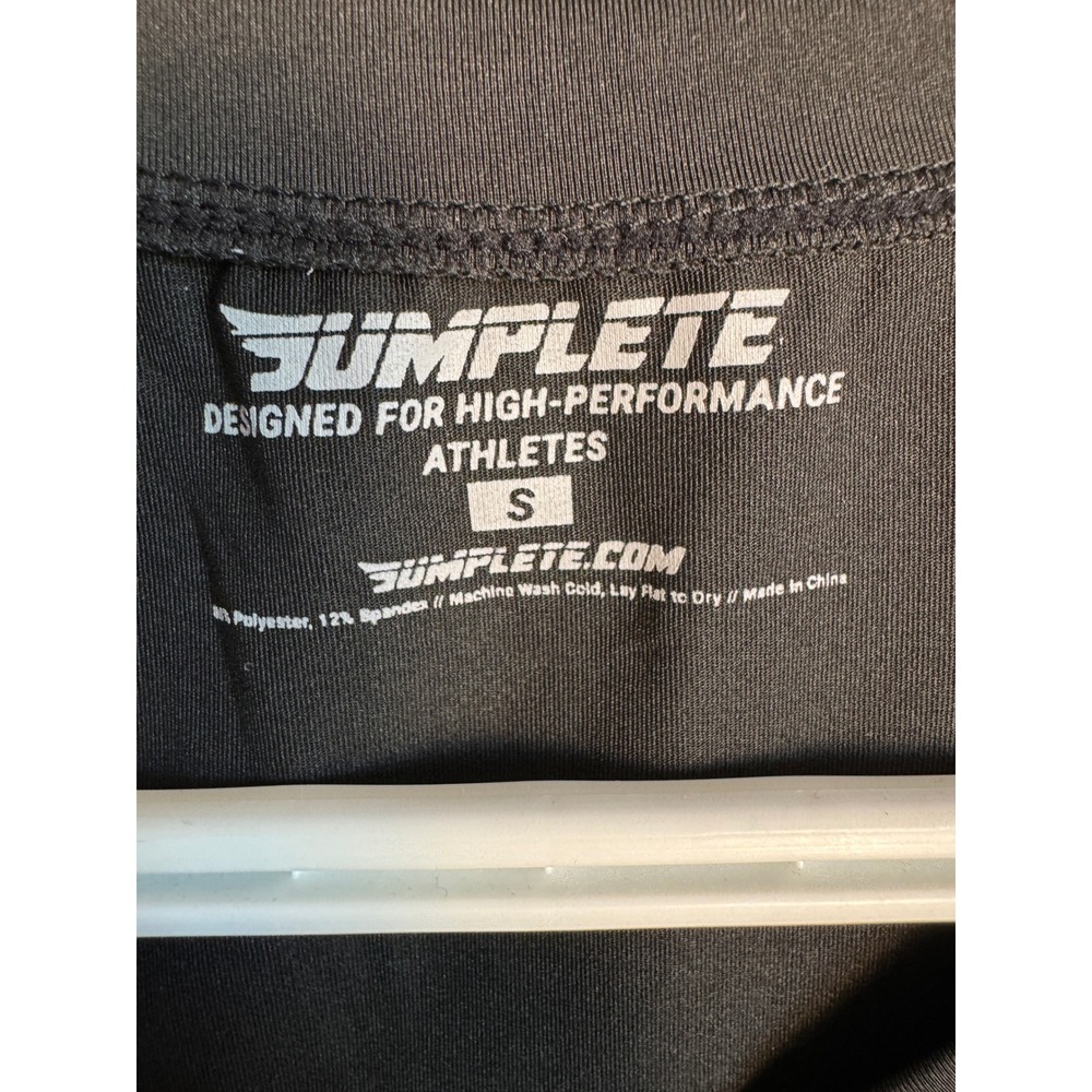 Jumplete Mens Black Performance Long Sleeve Shirt Size S Athletic Compression - Picture 2 of 10